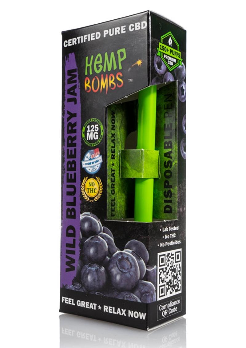 Hemp Bombs Disposable Wild Blueberry Jam 125mg HB-WLDBBJ125E