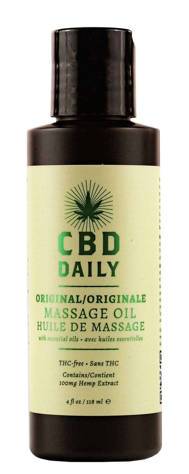 Hemp Daily Massage Oil 100mg 4oz / 118ml EB-CBDMAS001