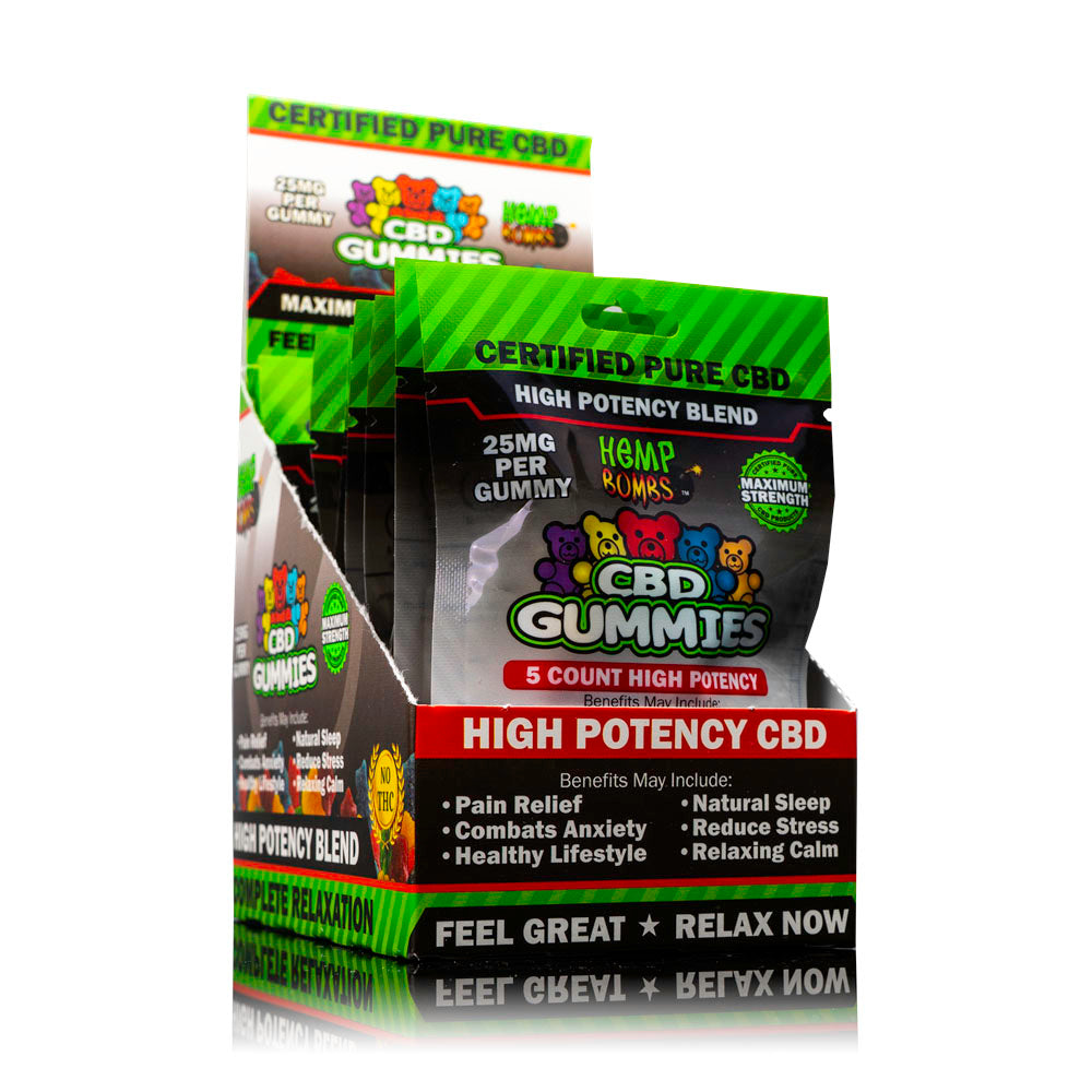 Hemp Bombs Gummies High Potency 12 Ct Display 125mg HB-GUMHP125