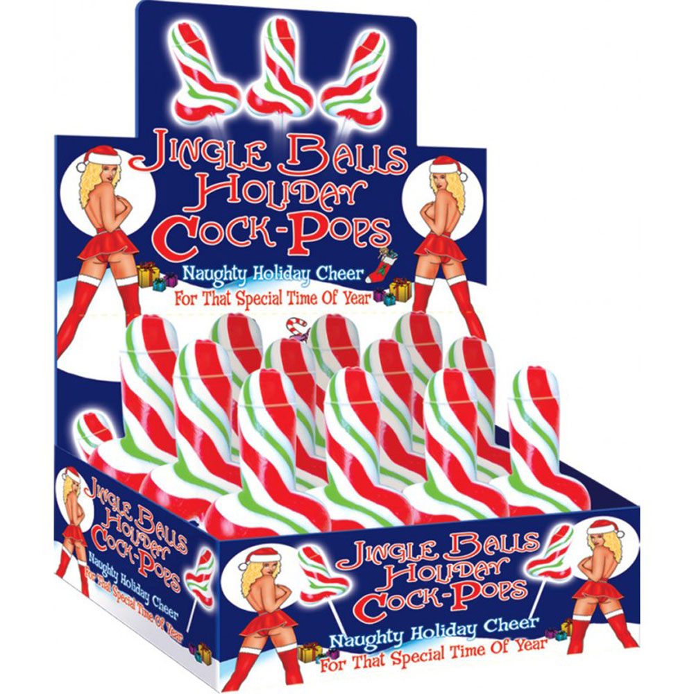 Jingle Balls Holiday Cock Pop - 12 Piece Display HTP2209D