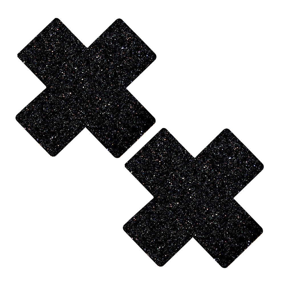 Black Malice Glitter X Factor Nipztix Pasties NN-BM-XF-NS