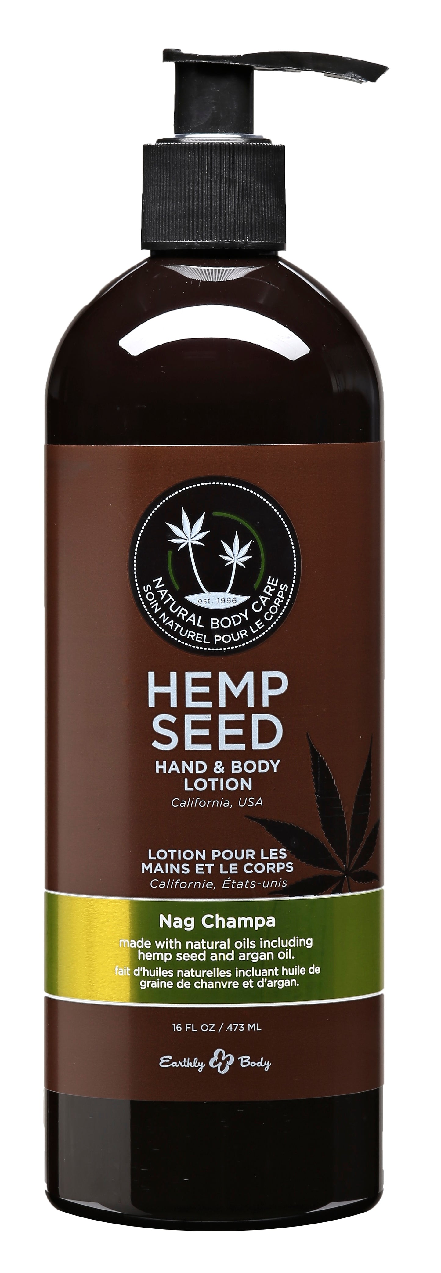 Hemp Seed Hand & Body Lotion - 16 Fl. Oz. - Nag Champa EB-HSV220